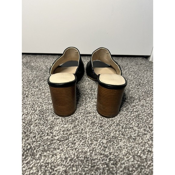 Cole Haan Daina Stacked Chunky Heel Mules Open Toes Leather Casual Modern Size 7 - Picture 6 of 12